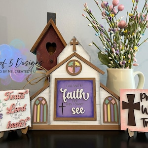 Interchangeable Shelf Sitter Svgs | Faith Signs Svg | Church Signs Svg | Faith Shelf SItter Svg | Interchangeable Signs Svg | Pray Signs Svg