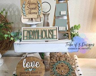 Farmhouse Tiered Tray svg | Farmhouse Tier Tray Signs svg | Farmhouse Signs svg | Farmhouse svg | Rustic Tiered Tray svg | Rustic Tier Tray