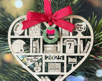Personalized Football Ornaments Svg | Football Laser Ornaments Svg | Football Christmas Ornaments Svg | Wooden Ornaments Svg |