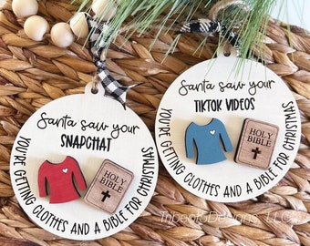 Lustige Ornamente Muster | Weihnachtsmann hat Ihren SnapChat gesehen | Laser Ornamente Muster | Holz Ornamente geschnitten Datei | Lustige Holz Ornamente geschnitten Datei Weihnachtsmann sah Ihre SVG