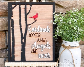 Red Cardinal Sign svg | Cardinals Appear When Angels Are Near svg | Cardinal Signs svg | Cardinal Shelf Sitter | Cardinal Tiered Tray svg |