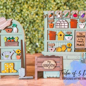 Gartenarbeit Shelf Sitters SVG | Gartenarbeit Hutch Regal SItter SVG | Gartenschilder zwar | Hölzerne Regal Sitters SVG | Garten Schilder zwar |
