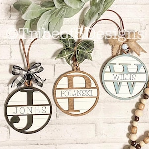 Initial Christmas Ornament svg | Last Name Ornament svg | Monogramed Ornament svg | Personalized Ornament svg | Christmas Ornaments svg |