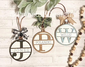 Initial Christmas Ornament svg | Last Name Ornament svg | Monogramed Ornament svg | Personalized Ornament svg | Christmas Ornaments svg |