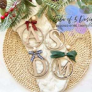 Initial Stocking Tags Svg | Initial Christmas Stocking Svgs | Initial Christmas Ornaments Svg | Initial Ornaments Svg | Christmas Ornaments