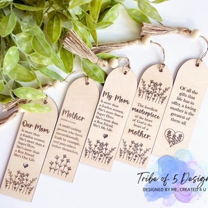 Mom Bookmarks Svgs | Mother Bookmarks Svg Files | Mother&#39;s Day Bookmarks Svgs | Wood Bookmarks Svgs | Wooden Bookmarks Svgs Files |