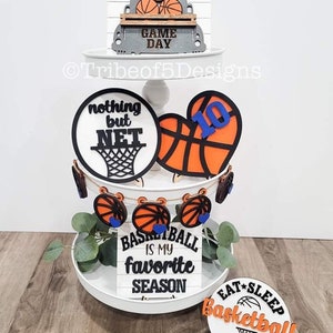Basketball Tiered Tray svg | Basketball Tier Tray svg | Basketball Signs svg | Basketball  svg | Basketball Decor svg | Basketball 3D Signs
