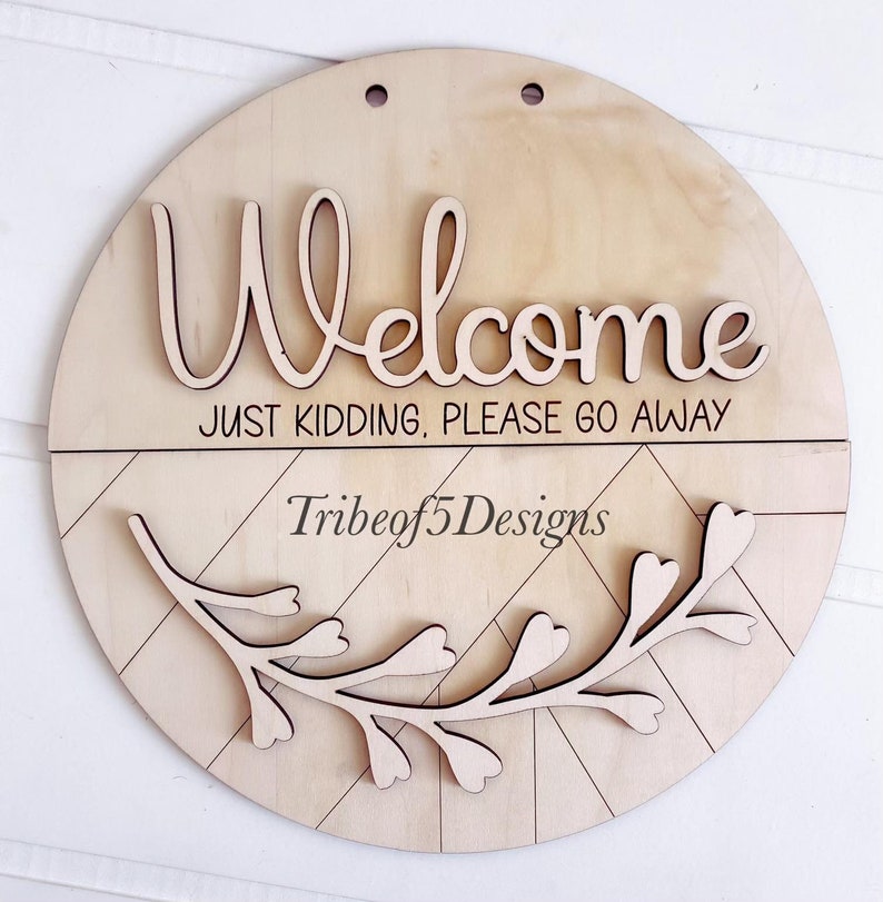Zerbino Divertente 60x40 Cm – 'Welcome Just Kidding Please Go Home' – Finta Fibra Di Cocco Con Retro Gomma, Per Esterno/Interno