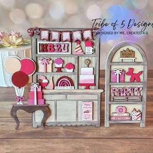 Birthday Shelf Sitter Hutch Svg | Birthday Signs Svg | Birthday Shelf Sitters Svg | Happy Birthday Svgs | Digital Laser Files Svg |