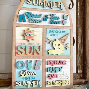 Interchangeable Files Svg | Interchangeable Signs Svg | Interchangeable Shelf Sitters | Summer Signs Svg | Summer Files | Laser Ready Files