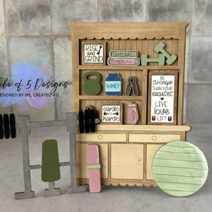 Fitness Hutch Shelf Sitter Svg | Fitness Signs Svg | Fitness Shelf Sitter Signs Svg | Hutch Shelf SItters Svg | Gym Signs Svg | Get Fit Svgs