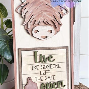 Cow Signs Svg | Cow Shelf Sitter Svg | Interchangeable Cow Signs Svg | Highland Cow Signs Svg | Interchangeable Signs Svg | Highland Cow Svg