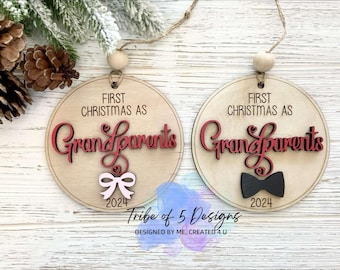 Eerste kerst als grootouders ornamenten Svg | Eerste kerst ornamenten Svg | Grootouder ornamenten Svg | Gepersonaliseerde grootouders-svg |