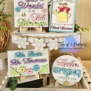Spring Tiered Tray Svg | Spring Tier Tray Svg | Spring Signs Svg | Flower Tiered Tray Svg | Flower Market Tiered Tray Svg | Spring Signs |