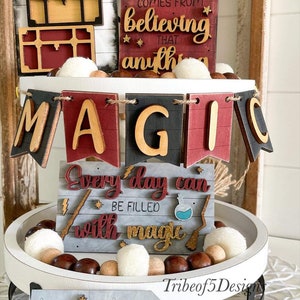 Magic Tiered Tray SVG | Magic Tier Tray SVG | Zauberer Tiered Tray SVG | Zauberer Tier Tray-Svg | Laser Ready Dateien SVG | Glowforge Dateien SVG |