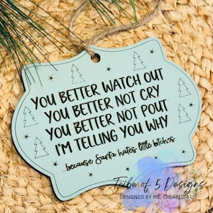 Lustige Weihnachtsschmuck Ornamente | Laser Weihnachtsschmuck Ornamente | Glowforge Ornamente geschnitten Datei | Lustige Ornamente Muster | Holz Weihnachtsschmuck |