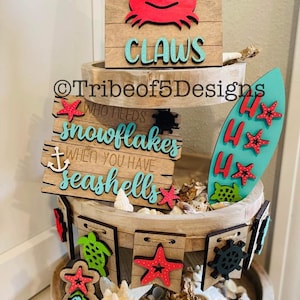Beachmas Tiered Tray Svg | Beachmas Tier Tray Svg | Christmas on the Beach Tiered Tray Svg | Beach Tiered Tray | Christmas Tiered Tray Svg |