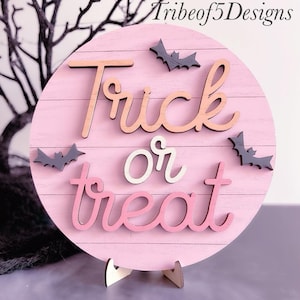 Trick Or Treat Signs Svgs | Trick Or Treat Front Door Signs Svg | Halloween Door Signs | Front Porch Halloween Decor | Porch Halloween Signs