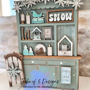 Winter Hutch Shelf Sitter Svg | Winter Shelf Sitters Svg | Hutch Shelf Sitter | Winter Interchangeable Signs Svg | Winter Signs Svg |