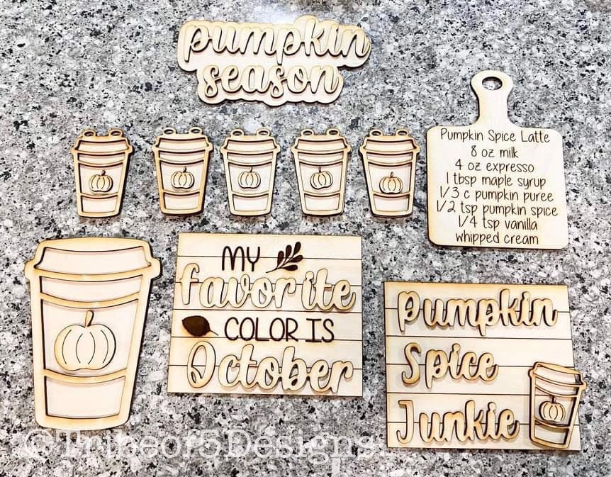 Fall Tiered Tray Svg | Pumpkin Tiered Tray Svg | Pumpkin Spice Signs ...