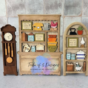 Vintage Collectors Thrifting Shelf Sitter Tiered Tray Signs | Collector Signs Svg | Vintage Svgs | Wooden Shelf Sitters | Tiered Tray Svg |