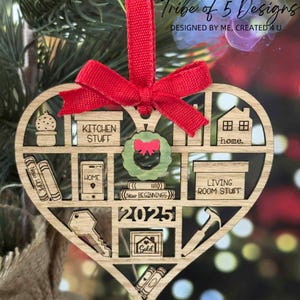 New Home Christmas Ornament Svg | New Home Ornament Svgs | New Home Gifts Svg | Realtor Gifts Svg | Christmas Laser Ornaments Svg | New Home