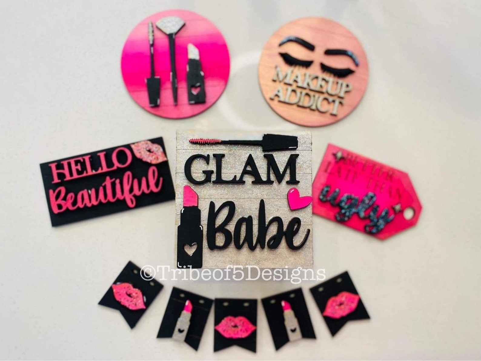 Glam Tiered Tray Svg Makeup Tiered Tray Svg Makeup Glam Etsy