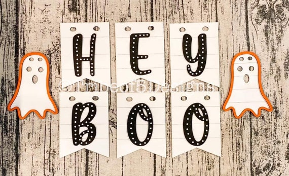 Hey Boo Banner Svg Halloween Boo Banner Svg Hey Boo Svg - Etsy