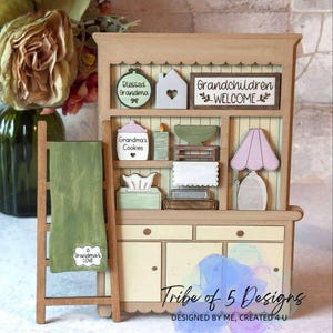 Grandma&#39;s House Hutch Shelf SItter Svg | Grandma Shelf Sitters Svg | Grandma Hutch Signs Svg | Grandma Tiered Tray Svg | Digital Laser Files