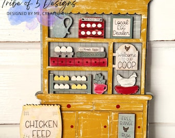 Chicken Hutch Shelf Sitter Svg | Chicken Signs Svg | Farmhouse Shelf Sitters Svg | Chicken Shelf Sitters Svg | Shelf Sitter Files Svg |