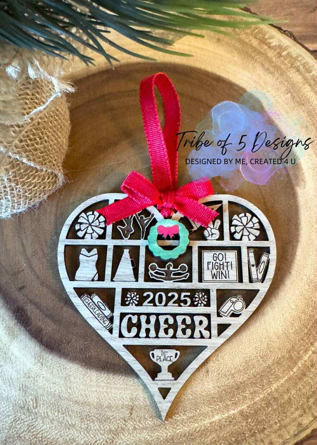 Cheer Ornaments Svs | Personalized Cheer Ornament Svg