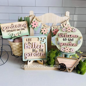 Gardening Tiered Tray Svg | Gardening Tier Tray Svg | Garden Tiered Tray Svg | Flower Tiered Tray Svg | Laser Ready Files | Glowforge Files