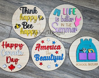 Verwisselbaar teken voegt Svg in | Verwisselbare tekens Svg | Verwisselbare plank Sitters Svg | Vakantie verwisselbare inserts Svg |