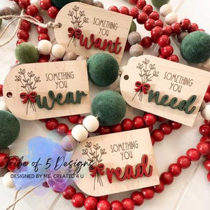Algo que etiquetas Svg / Etiquetas de regalo de Navidad Svg / Etiquetas de madera para regalo de Navidad Svg / Algo de madera que etiquetas Svg / Etiquetas de madera para algo Svg