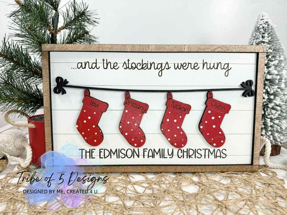 Personalized Family Christmas Name Signs Svg | Personalized Family Christmas Name Shelf Sitters Svg | Christmas Shelf Sitters Svg |