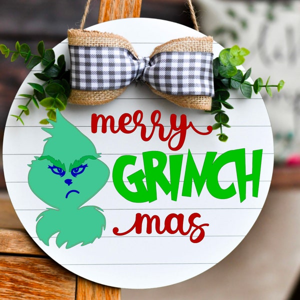 Grinch Door Hanger - Etsy