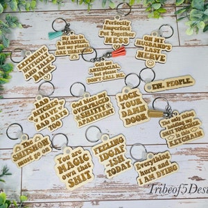 Keychain Svg Files | Funny Keychains Svg | Keychains Svg | Glowforge Files Svg | Laser Ready Files Svg | Wood Keychains | Wooden Keychains |