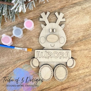 Kinder DIY Kits Kits | DIGITALE Weihnachts DIY Paint Kits | Kinder personalisierte Schilder etc | Kinder Weihnachten personalisierte Schilder SVG | Kinder Name |