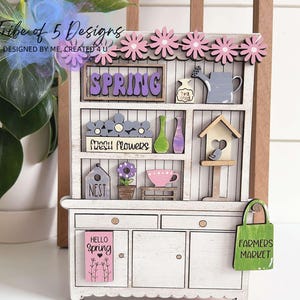 Frühling Hutch Shelf Sitter SVG | Frühling KantensitzerSvg | Hutch Kantenhocker | Frühling Zeichen zwar | Frühling Holzschilder | SVG-Dateien |