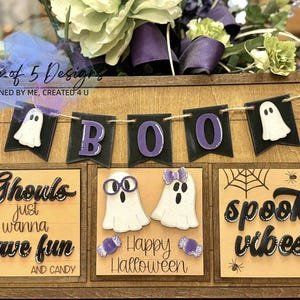Halloween Interchangeable Signs Svg | Halloween Interchangeable Shelf Sitters Svg | Halloween Shelf Sitters Svg | Halloween Signs Svg |