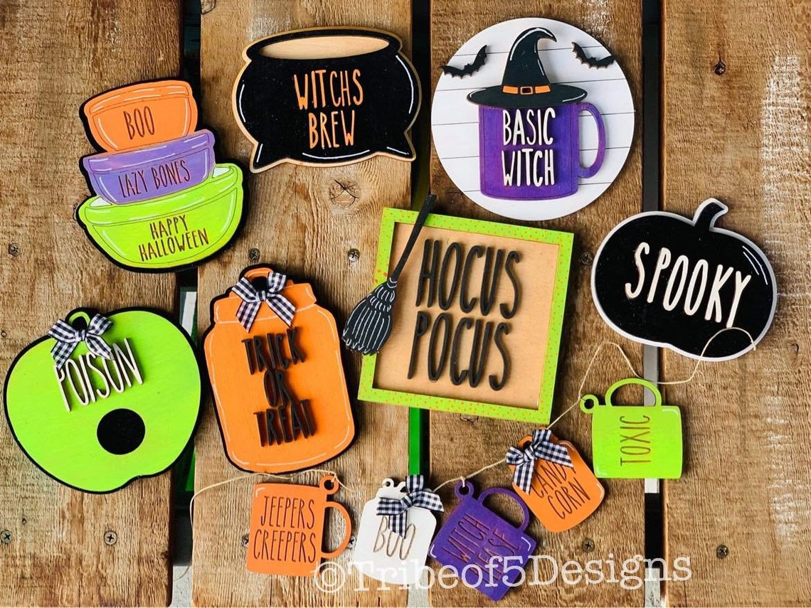 Rae Dunn Tiered Tray Svg Rae Dunn Halloween Tiered Tray Svg Etsy