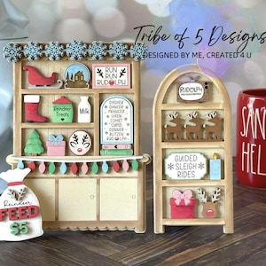 Rudolph Der Rentierstall SVG | Rudolph Kantensitzer SVG | Rentier KantensitzerSvg | Hutch Kantenhocker | Weihnachtliche Kantenhocker