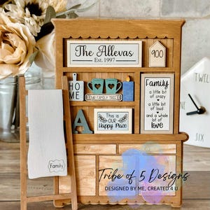 Family Home Hutch Shelf Sitter Svg | Family Shelf Sitters Svg | Family Name Hutch Shelf Sitter Svg | Wooden Hutch Shelf Sitter Signs Svg |