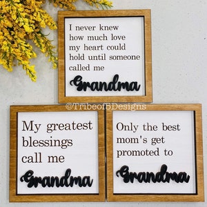 Grandma Signs Svg | Grandma Svg | Grandma Tiered Tray Svg | Laser Ready Files | Glowforge Files | Glowforge Svg | Glowforge Ready Files |