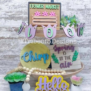 Spring Tiered Tray svg  | Spring Tier Tray svg | Bloom Tiered Tray svg | Hello Spring Tiered Tray svg | Tiered Tray Signs svg | Svg Files |