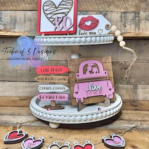 Valentines Day Tiered Tray | Valentines Tiered Tray | Valentines Day Tier Tray Signs | Valentines Day Tiered Tray Signs svg | 3D Signs svg |