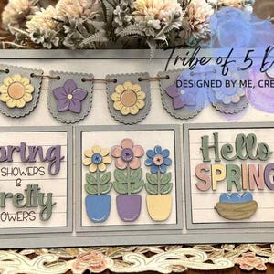 Interchangeable Signs Svg | Interchangeable Shelf Sitters Svg | Spring Shelf Sitters Svg | Spring Signs Svg | Spring Interchangeable Sign |