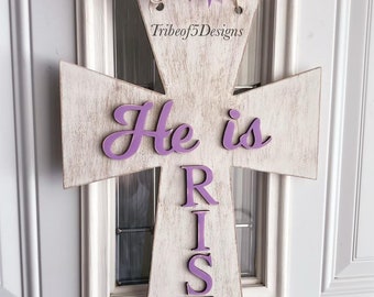 He Is Risen Svg | He Is Risen Door Sign Svg | He Is Risen Sign Svg | Easter Door Hangers Svg | Easter Door Signs Svg | He Is Risen Door |