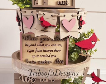 Cardinal Tiered Tray Svg | Red Cardinal Tier Tray Svg | Cardinal Signs Svg | Cardinal Svg | Glowforge Files | Glowforge Svg | Laser Files |