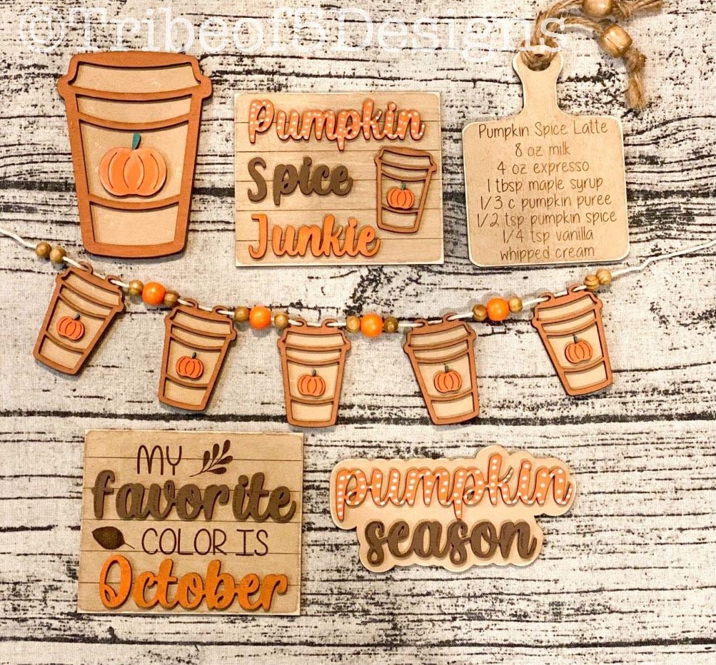 Fall Tiered Tray Svg | Pumpkin Tiered Tray Svg | Pumpkin Spice Signs ...